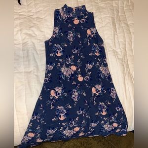 floral turtleneck, dress